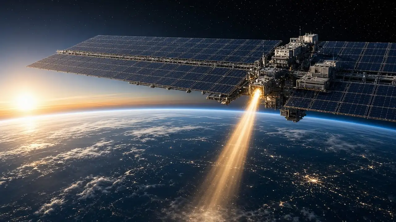 Fotorealistisch-futuristisch: Sonnenkraft aus dem Orbit